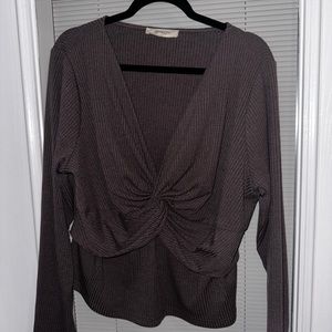 Arula Ribbed Crossover Top